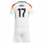Günstige Fußballtrikots Deutschland Wirtz 17 Kinder Heimtrikot EURO 2024 Kurzarm